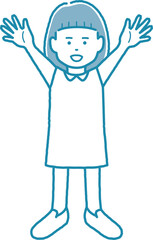 喜んでいる女の子