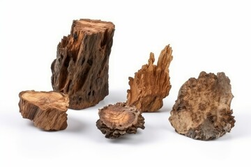 Pieces tree bark. Generate Ai