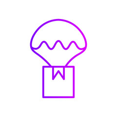 parachute gradient icon