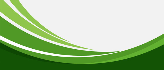 Abstract green curve banner background. Vector illustration	 - obrazy, fototapety, plakaty