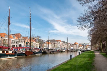 Foto auf Leinwand Thorbeckegracht in Zwolle, Overijssel province, The Netherlands © Holland-PhotostockNL