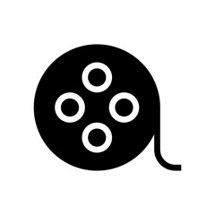 film reel glyph icon