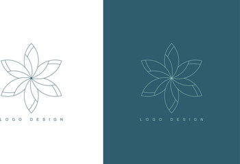 Leaf logo design modern minimal symbol template
