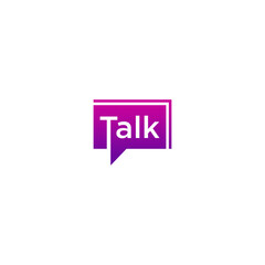 simple talk logo template in white background