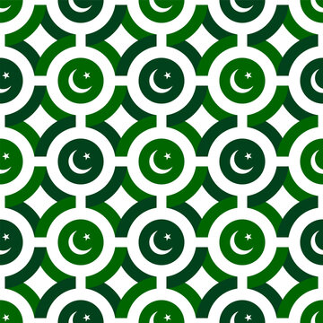 pakistan flag pattern design. vector illustration