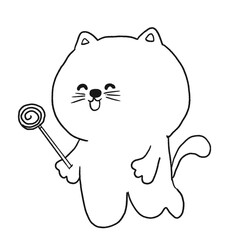 Halloween Cat hand drawn