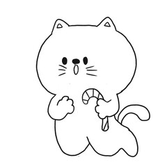 Halloween Cat hand drawn