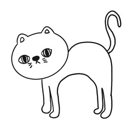 Halloween Cat hand drawn