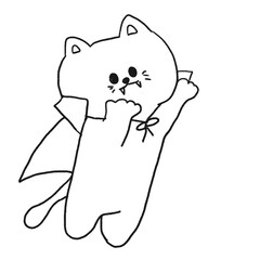 Halloween Cat hand drawn