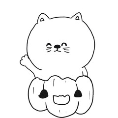 Halloween Cat hand drawn