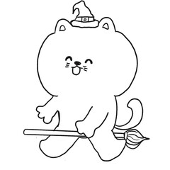 Halloween Cat hand drawn