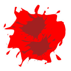 red paint splash