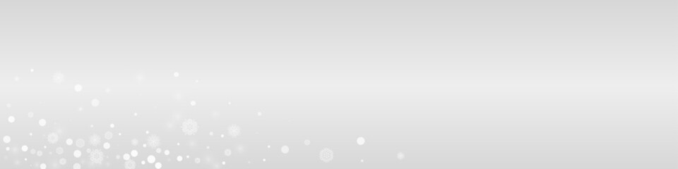 Gray Snowfall Vector Grey Panoramic Background.