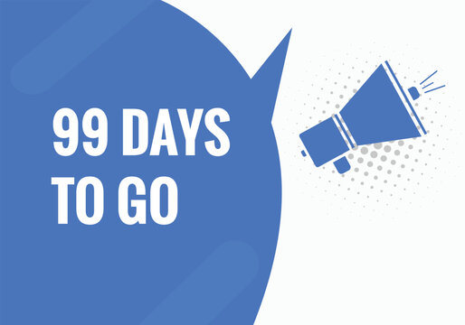 99 days to go countdown template. 99 day Countdown left days banner design
