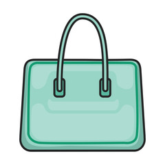 Bag vector icon.Color vector icon isolated on white background bag.