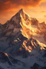 Obraz premium Sunset over the mountains
