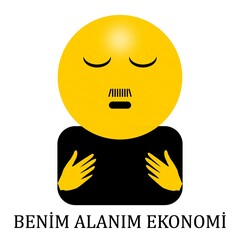 Arrogant emoji and the sentence "my domain is economics" in Turkish language underneath.
