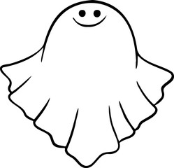 hand drawn ghost illustration.