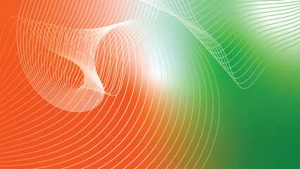 orange white green tech wavy lines abstract gradient background 
