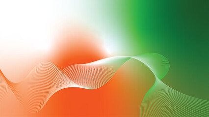 orange white green tech wavy lines abstract gradient background 