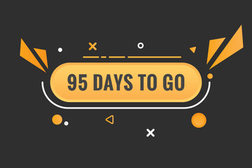 95 days to go countdown template. 95 day Countdown left days banner design