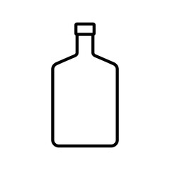 Flask vector icon. Thermos illustration sign. Bottle symbol or logo.