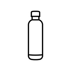 Flask vector icon. Thermos illustration sign. Bottle symbol or logo.
