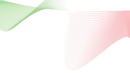 abstract wavy tech lines isolated red white green flag colour gradient background © Dipak