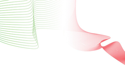 abstract wavy tech lines isolated red white green flag colour gradient background © Dipak