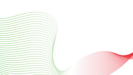 abstract wavy tech lines isolated red white green flag colour gradient background © Dipak