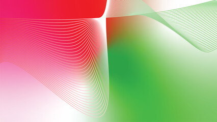 abstract wavy tech lines red white green flag colour gradient background