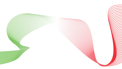 abstract wavy tech lines isolated red white green flag colour gradient background © Dipak