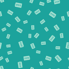 Green SSD card icon isolated seamless pattern on green background. Solid state drive sign. Storage disk symbol. Vector