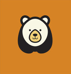 Bear Head Logo Mascot Emblem design. minimalist and simple