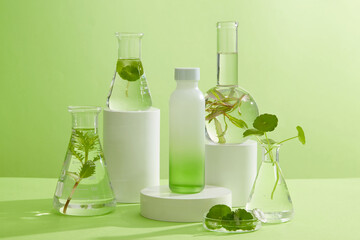 Abstract background for branding and minimal presentation cosmetic with laboratory concept. A blank...