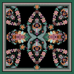 scarf fabric art pattern flowers  bandana