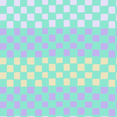 Seamless large checkered repeating pattern for wrapping paper, surface design and other design projects in futuristic aesthetics and retro futurism