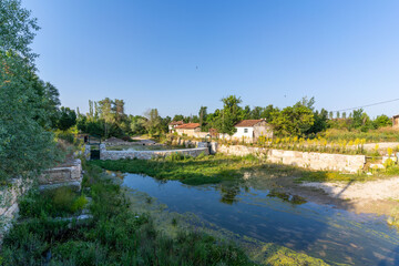 Fototapeta na wymiar Ancient River view in Cavdarhisar of Kutahya