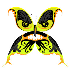 surreal butterfly art, vector colorful