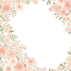 Fototapeta na wymiar Seamless minimal Hand drawn botanical flowers and leaf vector in Spring and summer collection, Bright floral abstract background. Artistic seamless pattern. Vector Floral Flower Illustration