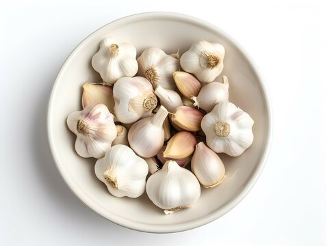garlic on a white background