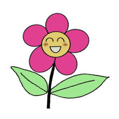 Happy pink flower 