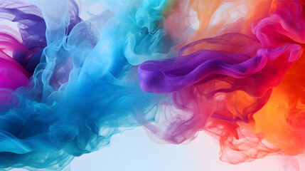 Fototapeta na wymiar Abstract colorful multicolored smoke