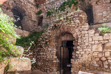Split Croatia.06-07-2023.  Historical underground of Split in Croatia. 