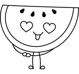 Watermelon Coloring Page