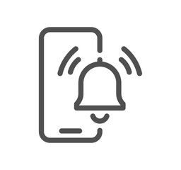 Notification related icon outline and linear vector.