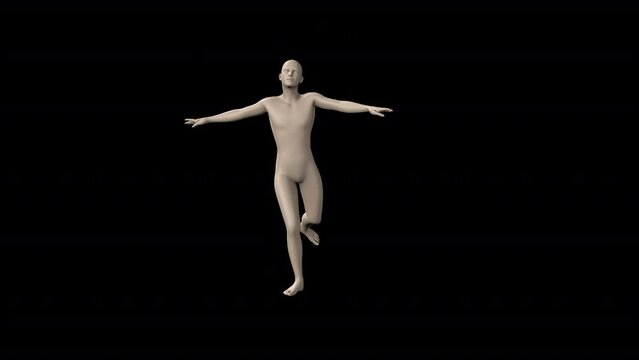 Ballet Walk animation with transparent (alpha) background