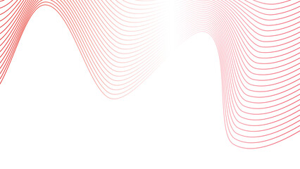 abstract wavy tech lines isolated white red flag gradient background