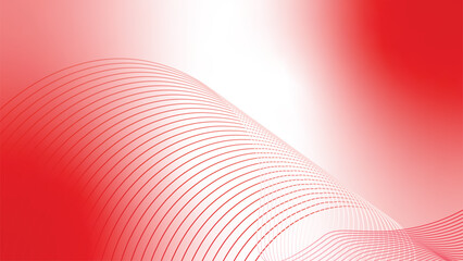 abstract wavy technology lines red white red flag color gradient background
