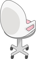 의자 뒷모습 벡터 이미지